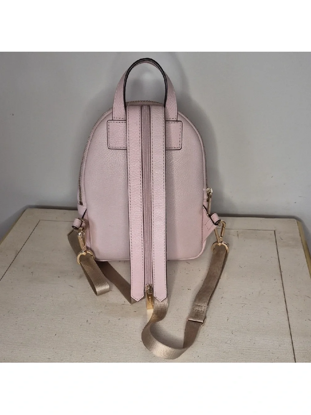 Michael Kors Blush Pink Pebbled Leather Mini Backpack